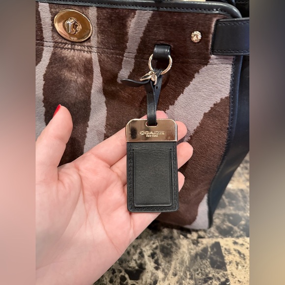 Coach Gramercy Satchel in Zebra-Print Haircalf - Picture 10 of 16